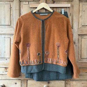 Vintage Canvasbacks 2 Petite 2 Piece Set -‎ Skirt and Fleece Cardigan Sweater